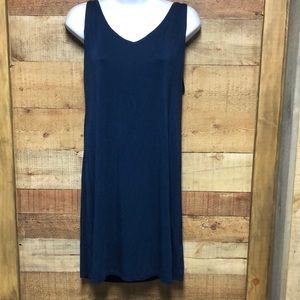 Soft surrounding vneck blue sun dress